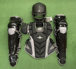 All Star MVP Pro Series Adult 16+ Baseball Catchers Gear Set CKCC-5 - Nero Grigio - Foto 1 di 13