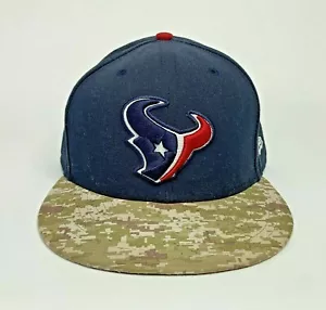 Houston Texans NFL New Era 59Fifty Mens Size 8 Blue Camo Brim Fitted Cap Hat - Picture 1 of 8