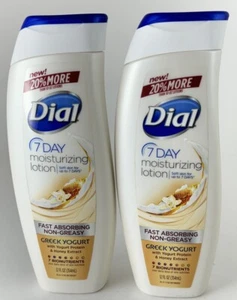 Lot Of 2! Dial 7 Day Moisturizing Lotion Greek Yogurt 12 oz New & Rare! - Picture 1 of 2