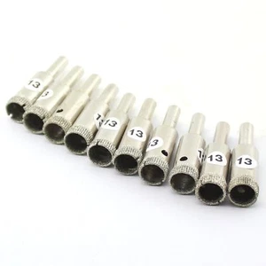 Juegos de sierras perforadoras de diamante de 1/2"" pulgadas brocas de 13 mm para azulejos de vidrio paquete de 10 piezas - Imagen 1 de 12