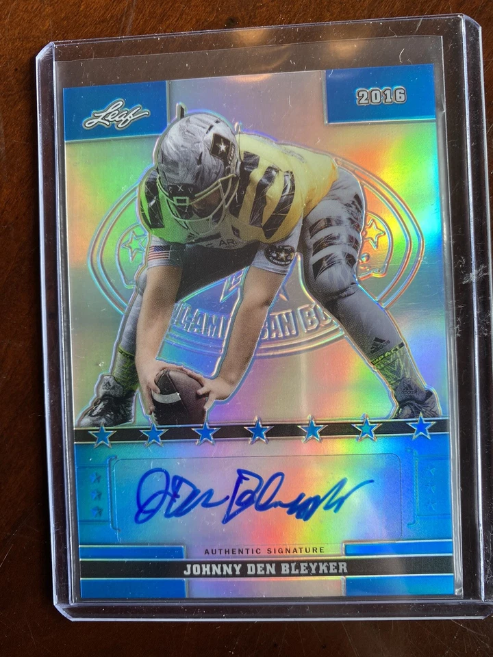 Johnny Den Bleyker 2016 Leaf Army Metal Blue Auto #8/50 UCLA Bruins - Image 1 of 1