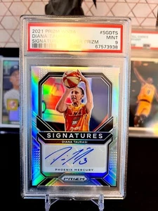 ⭐️ DIANA TAURASI 2021 PRIZM WNBA SIGNATURE SILVER #SGDTS PSA 9 MINT AUTO SP 🔥 - Imagen 1 de 2