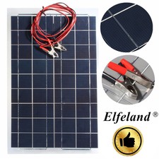 Elfeland 30W 12V Flexible Semi Solar Panel +12V/24V Solar Controller For RV Boat
