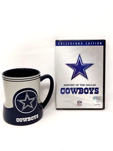 Dallas Cowboys Ceramic Coffee Mug w/ 3D Logo & New DVD History of Dallas Cowboys - Picture 1 of 6