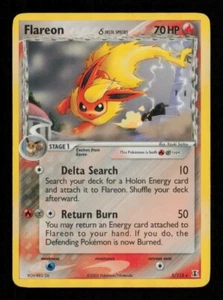 Pokemon Card Flareon 5/113 ex Delta Species Holo Foil Rare Vintage LP 2005 - Picture 1 of 2