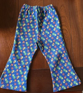 Vintage Early 70’s Girls 3T Polyester Floral Flare Pants - Carter’s - Picture 1 of 7