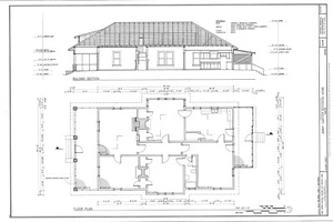 Bungalow im südlichen Stil, historisches Haus eines Präsidenten, 4 Schlafzimmer, gedruckte Pläne - Bild 1 von 5