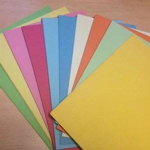A4 Assorted Colour Card 100 Sheets 180gsm – 10 Colours Craft Card Stock Recycled - Picture 1 of 1