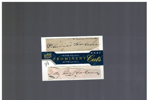 Philip & Taylor Holmes Actors 2009 Upper Deck Prominent Cuts Dual Auto 1/1 HW
