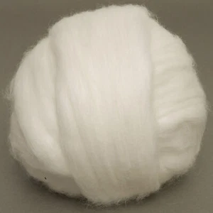 Angora Rabbit Top 100g Wool Roving Spinning Fibre Felting Bunny White Sliver - Foto 1 di 2