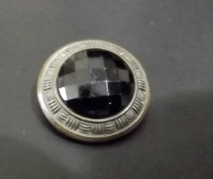 19th Century Cloak Button - Faceted Jewel . Interweave Metal Border (4934A) - Picture 1 of 4