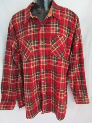 Haband Vintage Plaid Flannel Western Cowboy Button Up Long Sleeve Size XL - Image 1 of 4