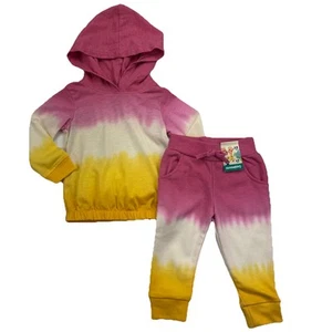 Garanimals Mädchen Jogginganzug Outfit rosa gelb Batik Größe 12 Monate - Bild 1 von 8