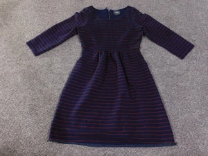 Vestido Maeve Mujer 6 Azul Marino Rojo Rayas Ajuste y Acampanado Manga Tres Cuartos - Imagen 1 de 13