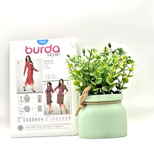 BURDA Sewing Pattern 7365 Dress & Suit Jacket Plus Sizes 6–18 UNCUT Unused - Picture 1 of 8