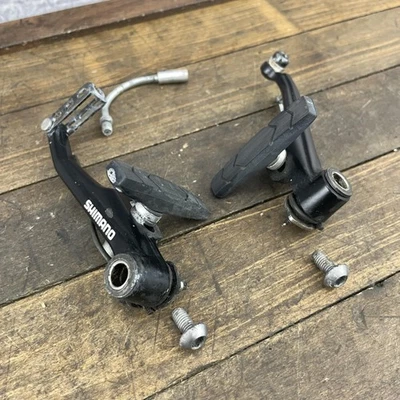 Shimano BR-M420 V-Brake Set Mountain Bike Arms Pads Bolts VIA Malaysia 180g - Image 1 of 4