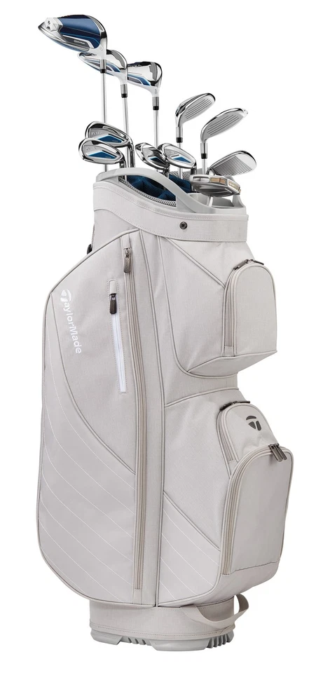 Women TaylorMade Kalea Premier Light Grey 11 Piece Complete Set Club Set Value - Image 1 of 1