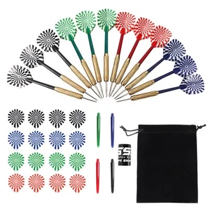 12 Pcs of 18 Grams Steel Tip Darts, Professional Metal Tip Darts for Dartboar... - Picture 1 of 6