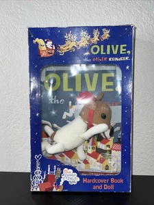 Olive El Otro Reno Tapa Dura Libro Y Muñeca De Colección Set De Regalo 1994 Raro Defecto - Imagen 1 de 13