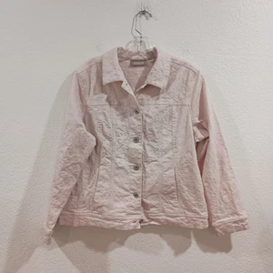 Chico's hellrosa Jacke mit geprägtem Schimmer, Chico's Größe 2 (L) - Bild 1 von 8