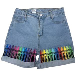 Kids Crayola Design Denim Shorts Size 5 - Picture 1 of 5