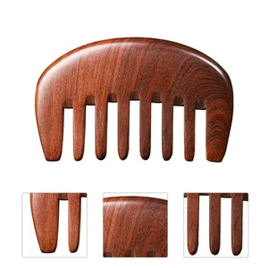 Peine de madera de viaje para masaje de cabello de madera para hombres y cuero cabelludo portátil - Imagen 1 de 12