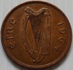 Republic of Ireland,  1 Pingin, 1864 (1940-68), KM# 11, Bronze Coin (B-882) - Picture 1 of 2