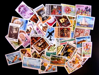 GRENADA GRENADINES 20+ ASSORTMENT, MNH OG (1105) - Image 1 of 4