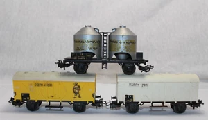 me1695, Alte Märklin interessante 3 tlg. Güterwagen 60er 70er Jahre H0 AC - Picture 1 of 8