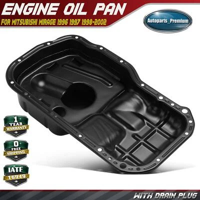 Cacerola de aceite del motor con tapón de drenaje para Mitsubishi Mirage 1996 1997 1998-2002 L4 1,8 L Foto 1 de 4