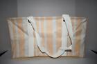 Thirty One LARGE Utility Tote in Honeypot Stripe NWT