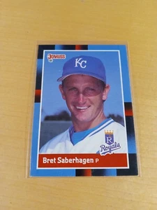 1988 DONNRUSS #96 BRET SABERHAGEN Kansas City Royals Baseball Card, Pitcher (VG) - Picture 1 of 2