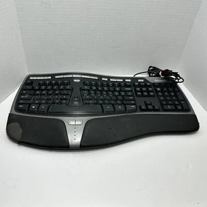 Microsoft Natural Ergonomic Keyboard 4000 v1.0 USB Wired Tested - See Pics - Picture 1 of 6