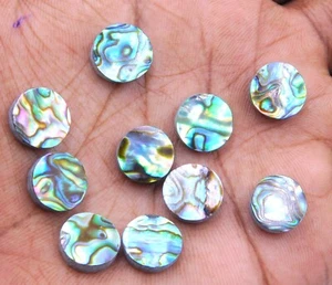 Natural Abalone Shell Round Cab Lot Loose Gemstone 12 MM For Jewelry P-2738 - Picture 1 of 7