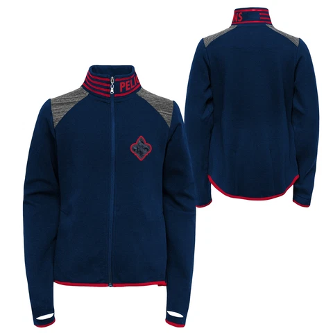 Outerstuff NBA Youth Girls New Orleans Pelicans Aviator Full Zip Jacket Cover