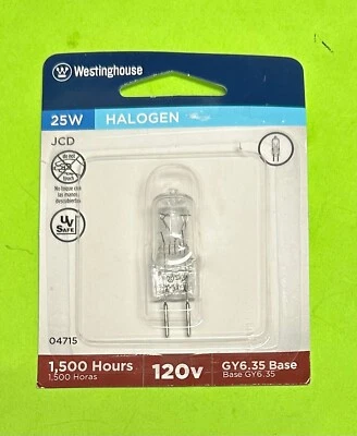 WESTINGHOUSE 04715 25W 120V 25 WATT HALOGN BI-PIN GY6.35 BASE LIGHT BULB - Image 1 of 2