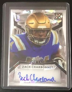 2023 Leaf Metal Auto Portrait Silver Crystal Zach Charbonnet XRC 3/5