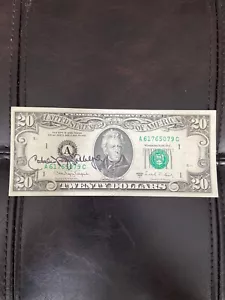 RARE 1988-A $20 Federal Reserve Note Boston Signed Catalina Vasquez Villalpando - Picture 1 of 2
