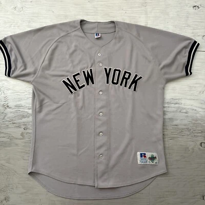 Vintage MLB Russell Athletic Diamond Collection NY New York Yankees Jersey Sz 48 - Image 1 of 4