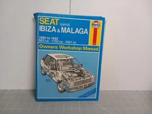 Manuale officina Seat Ibiza Mk1 & Malaga (benzina) Haynes 1985-1992 guida garage - Foto 1 di 4
