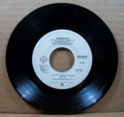 Ambrosia - You're The Only Woman/Shape I'm In (45 RPM, 1980, Warner Bros.) - Image 1 of 4