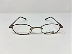 fundamentals Eyeglasses Frames F505 43 40-18-120 Brown Full Rim LU32 - Picture 1 of 10