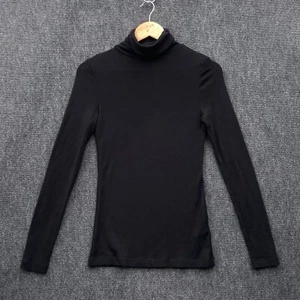 Country Road Womens Small Pullover Sweater Jumper Black Wool Knit Turtle Neck - Picture 1 of 11