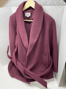 ABRIGO DE INVIERNO LOFT BORGOÑA PETITE XXSP MUJER CON CORREA EN LA CINTURA Y 2 BOLSILLOS LATERALES - Imagen 1 de 6