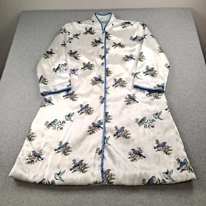 National Wildlife Federation Robe Woman Large Birds Floral Button Luxury READ - Picture 1 of 10