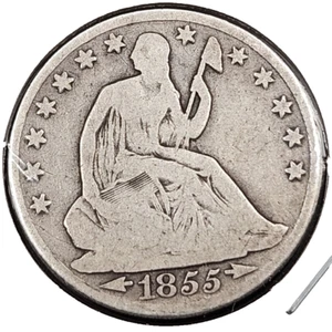 1855-O Seated Liberty Half Dollar | VERY GOOD - Picture 1 of 2