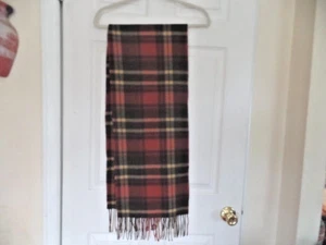 CLUB ROOM VERY NICE 100% CASHMERE PLAID SCARF MINT - Picture 1 of 6
