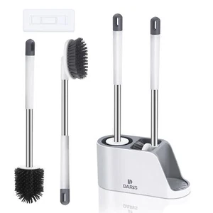 DARISHM Toilet Bowl Brush Holder Set Bathroom Deep Cleaning Toilet Cleaner - Picture 1 of 6
