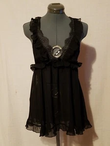 VICTORIA'S SECRET Babydoll Nightie - sz S/P - black - NWT 55$ - FINAL LISTING - Picture 1 of 6