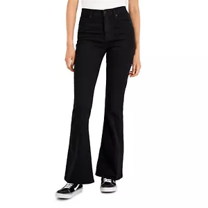 Pantalones de mezclilla acampanados negros de tiro alto básicos negros talla 11 B4HP Celebrity Pink para niños - Imagen 1 de 5